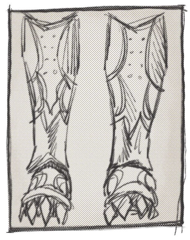 rusty, dented pair. always destined to leave your heels riddled with blisters.