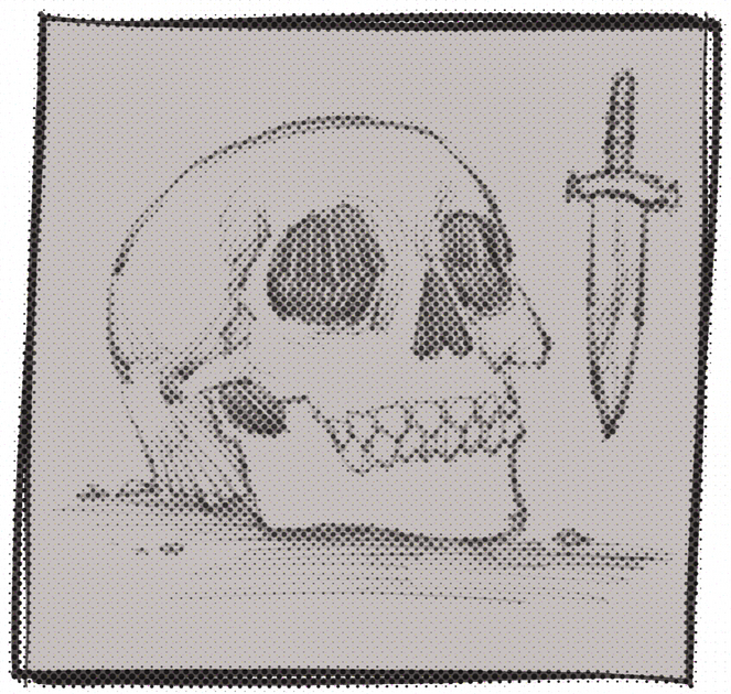 unidentified skull.
